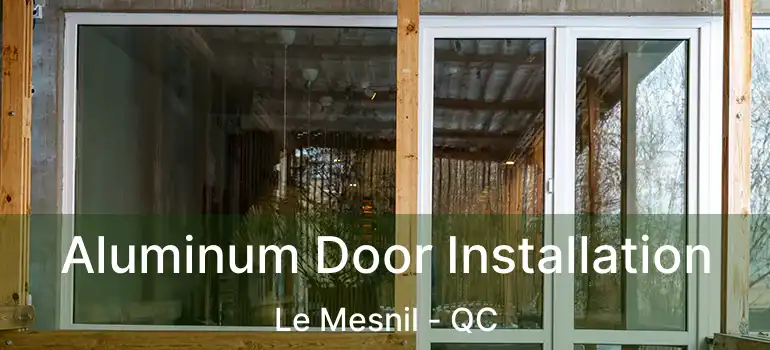  Aluminum Door Installation Le Mesnil - QC