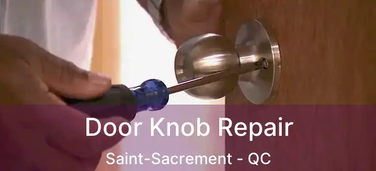  Door Knob Repair Saint-Sacrement - QC