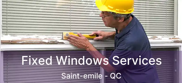  Fixed Windows Services Saint-emile - QC