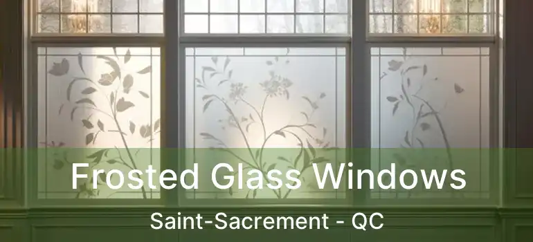  Frosted Glass Windows Saint-Sacrement - QC