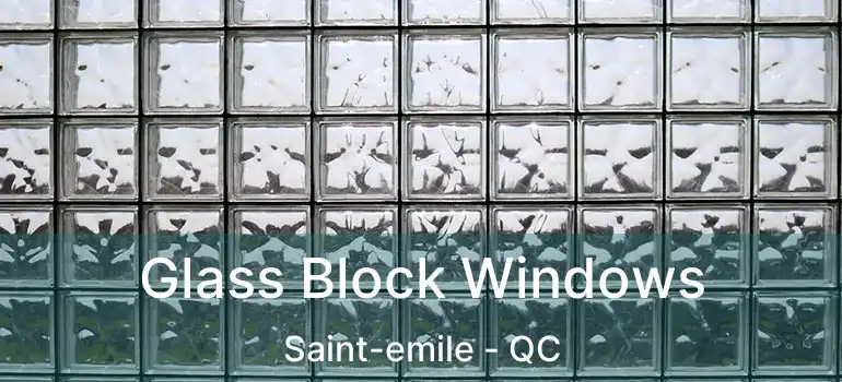  Glass Block Windows Saint-emile - QC