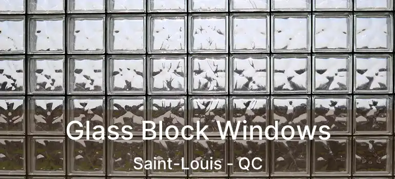  Glass Block Windows Saint-Louis - QC