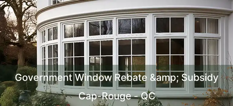  Government Window Rebate & Subsidy Cap-Rouge - QC