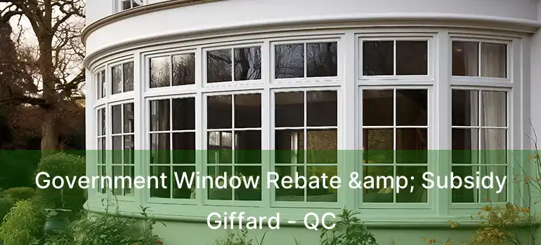  Government Window Rebate & Subsidy Giffard - QC