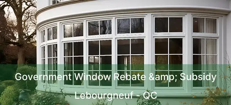  Government Window Rebate & Subsidy Lebourgneuf - QC
