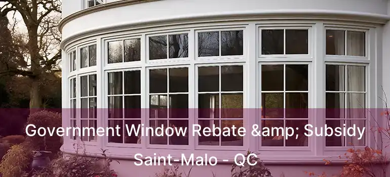  Government Window Rebate & Subsidy Saint-Malo - QC