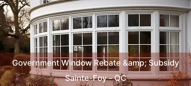  Government Window Rebate & Subsidy Sainte-Foy - QC