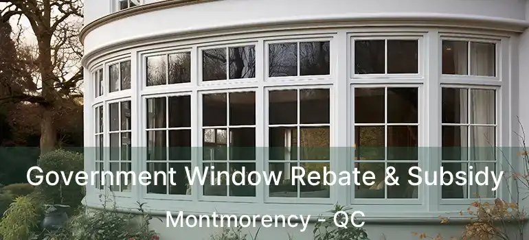  Government Window Rebate & Subsidy Montmorency - QC