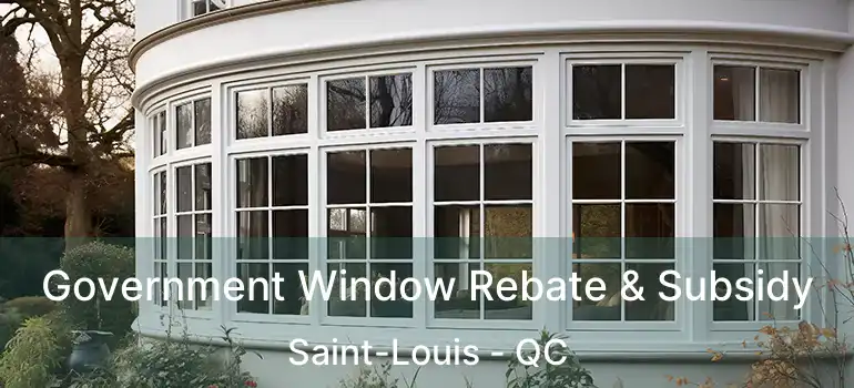  Government Window Rebate & Subsidy Saint-Louis - QC