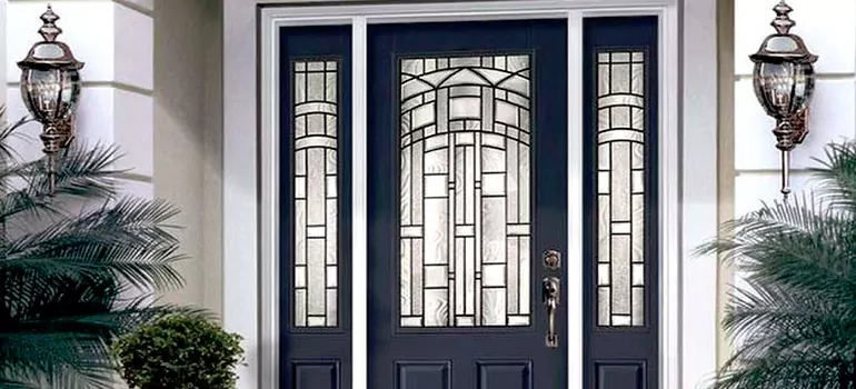 Stained Glass Door Panels in Quebec City, Quebec