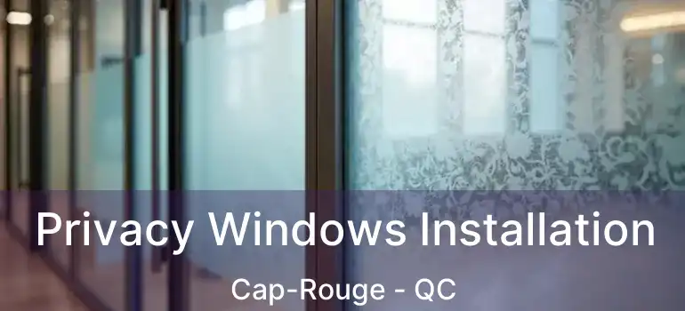  Privacy Windows Installation Cap-Rouge - QC