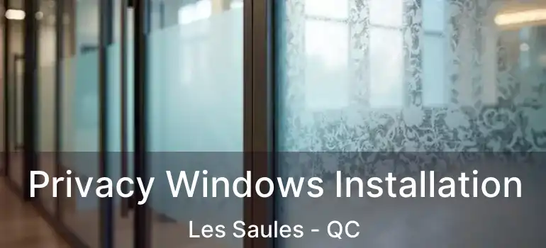  Privacy Windows Installation Les Saules - QC