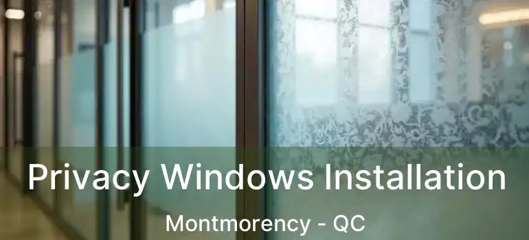  Privacy Windows Installation Montmorency - QC