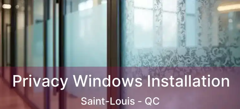  Privacy Windows Installation Saint-Louis - QC