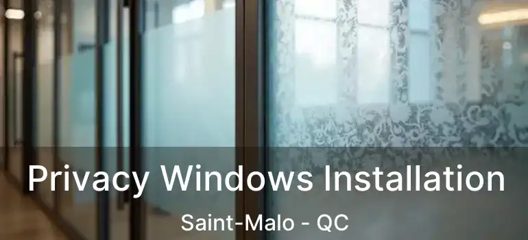  Privacy Windows Installation Saint-Malo - QC
