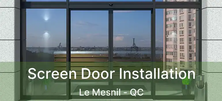  Screen Door Installation Le Mesnil - QC