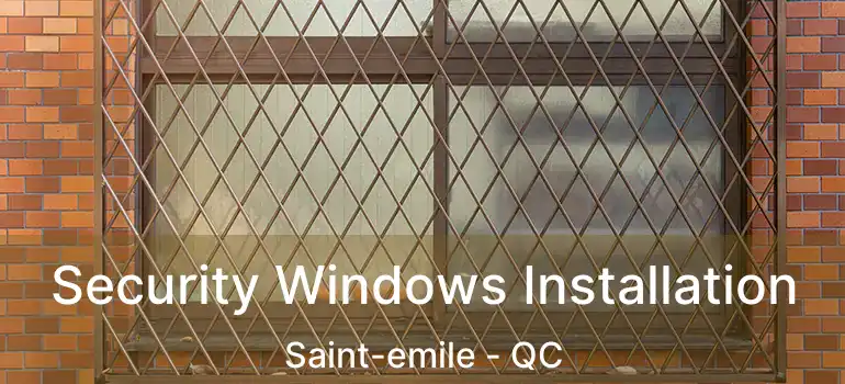  Security Windows Installation Saint-emile - QC