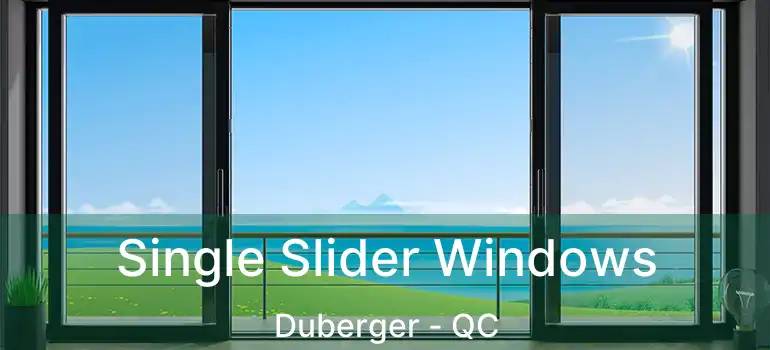  Single Slider Windows Duberger - QC