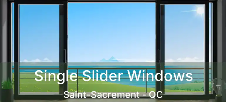  Single Slider Windows Saint-Sacrement - QC