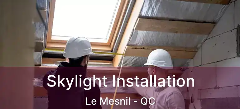  Skylight Installation Le Mesnil - QC