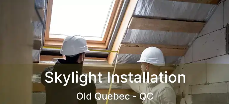  Skylight Installation Old Quebec - QC