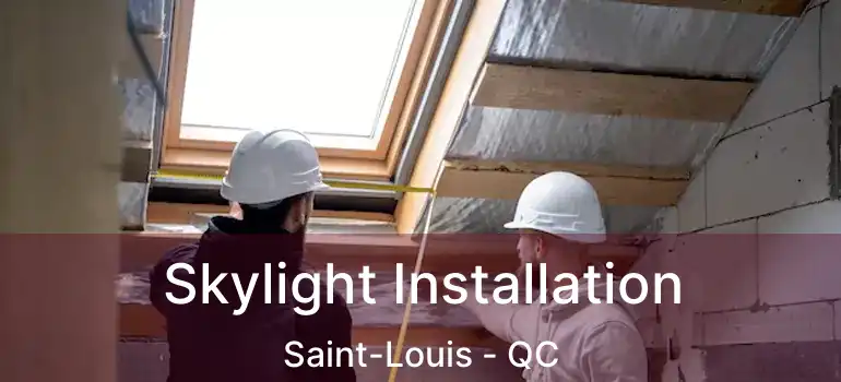  Skylight Installation Saint-Louis - QC