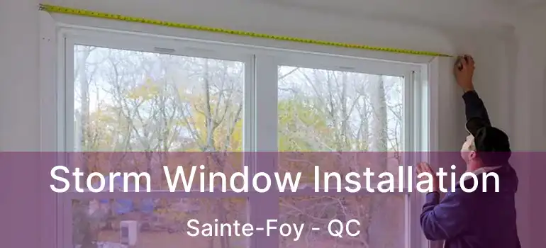  Storm Window Installation Sainte-Foy - QC