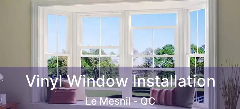  Vinyl Window Installation Le Mesnil - QC