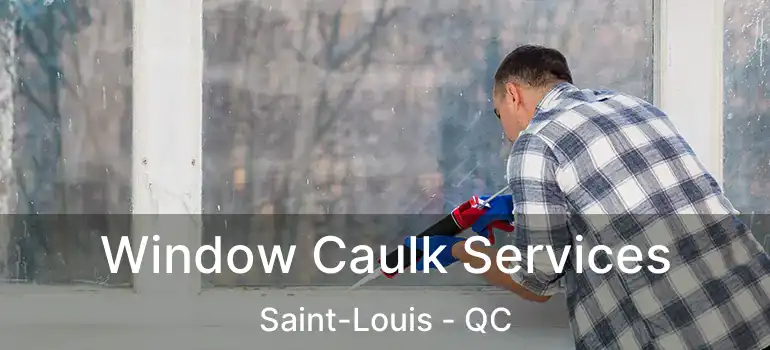  Window Caulk Services Saint-Louis - QC