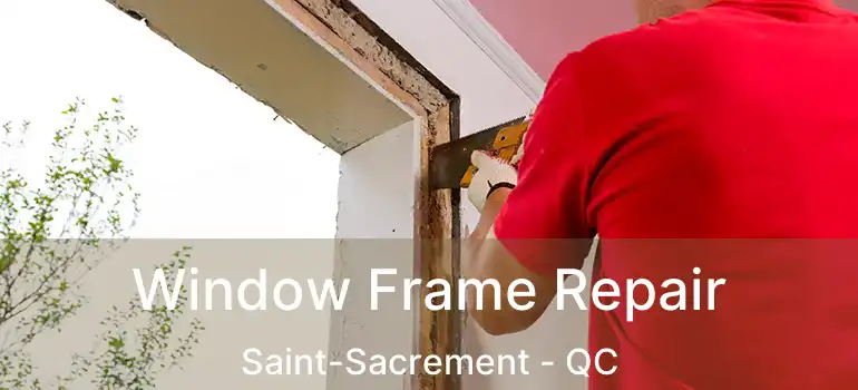  Window Frame Repair Saint-Sacrement - QC