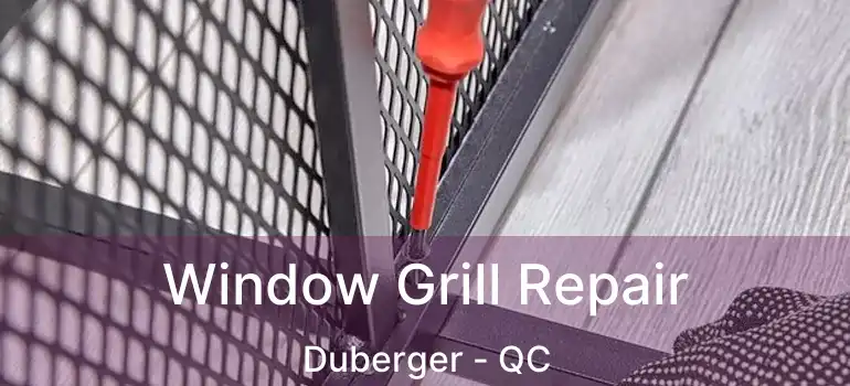  Window Grill Repair Duberger - QC