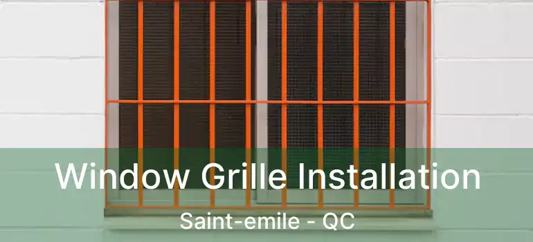  Window Grille Installation Saint-emile - QC