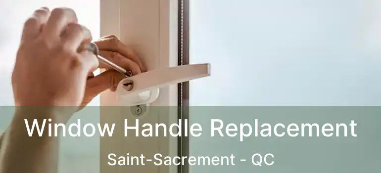  Window Handle Replacement Saint-Sacrement - QC