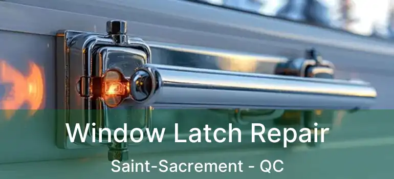  Window Latch Repair Saint-Sacrement - QC