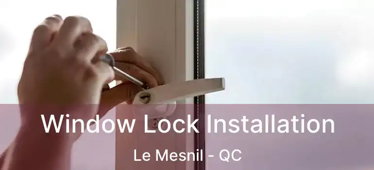  Window Lock Installation Le Mesnil - QC
