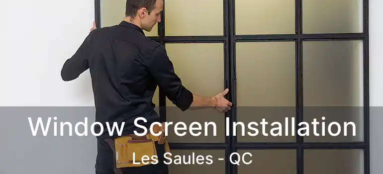  Window Screen Installation Les Saules - QC