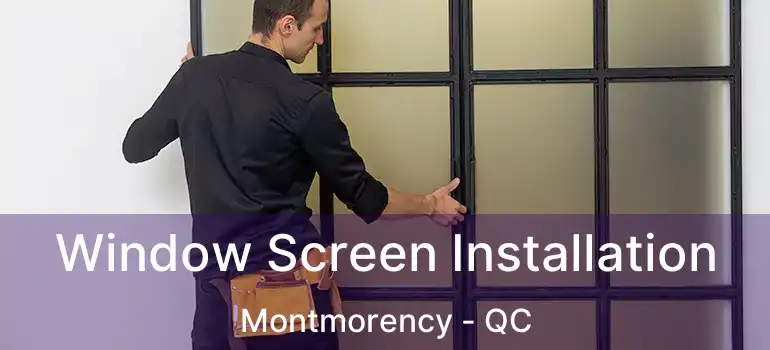  Window Screen Installation Montmorency - QC